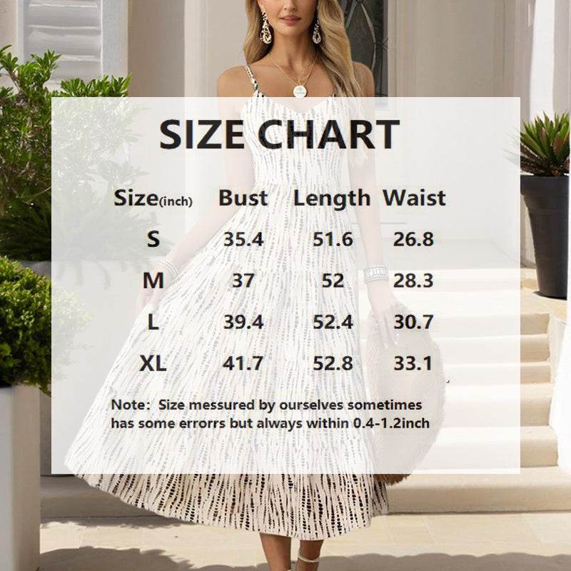 Women's Striped V-Neck Backless Tie Strap Beach Dress - Sexy Elegant Summer Maxi Dress - Velora