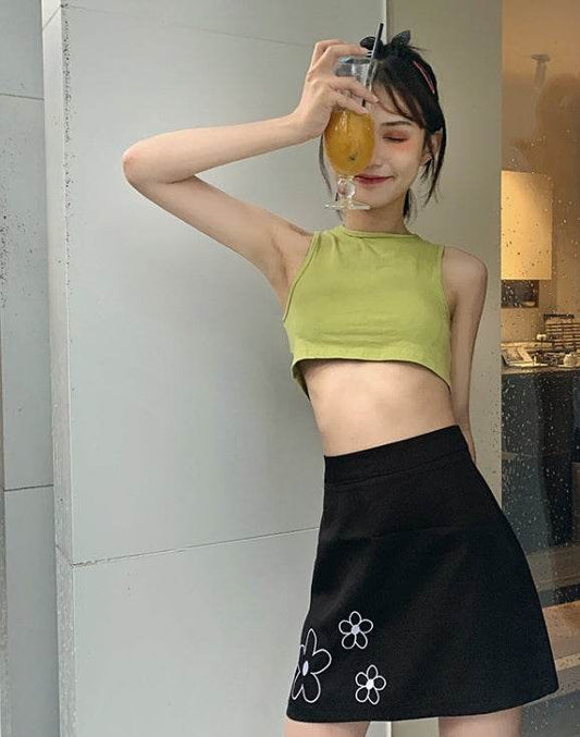 Summer Halter neck tank Tops and Skirt Outfit set - Velora