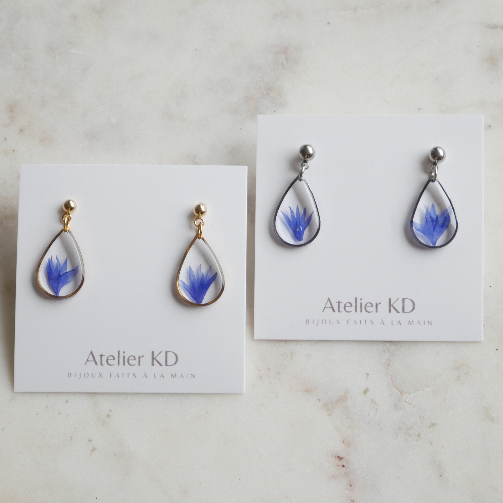 Boucles d'oreilles Blu - goute (médium) - Velora