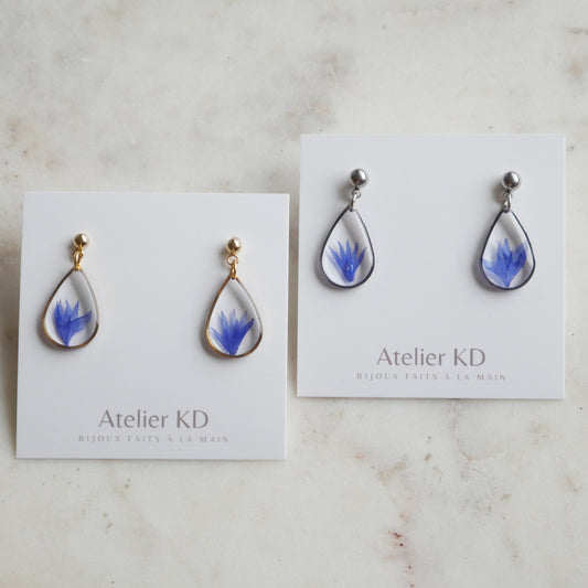 Boucles d'oreilles Blu - goute (médium) - Velora