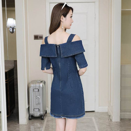 New Fashion Casual denim Jeans Mini dress - Velora