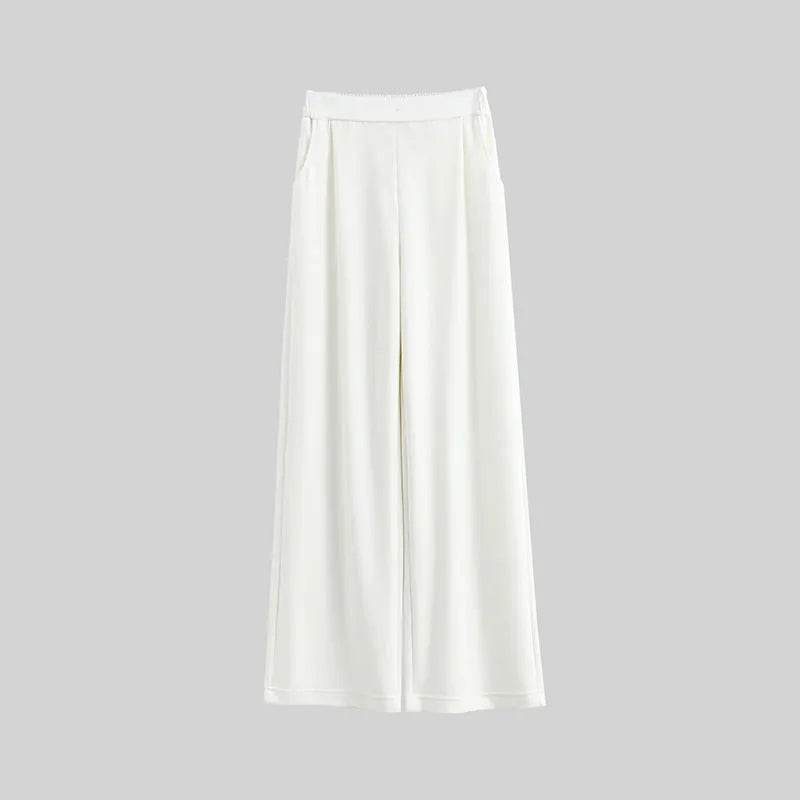 Casual Style High Waist Wide Leg Straight New Casual Pants trouser For Women - Velora