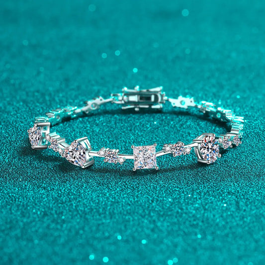 6.2 Carat Moissanite 925 Sterling Silver Bracelet https://like2b-uy