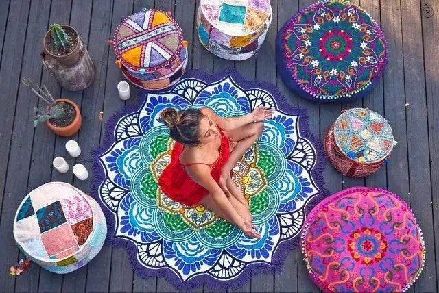 Tassel Fringe Beach Large Round Towel Fringe Beach Mat