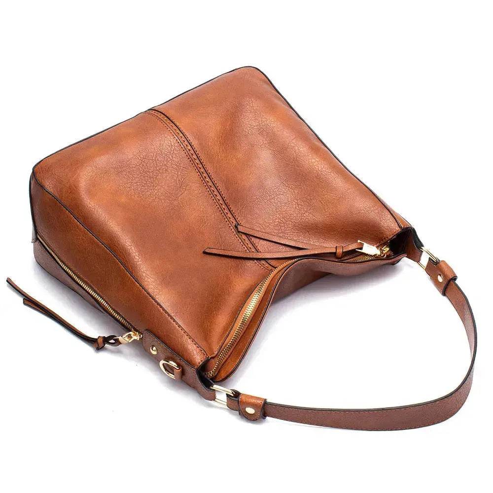 Women High Capacity PU Leather Handbags Fashion Commuting Crossbody Shoulder Hand Bag Shopping Totes - Velora