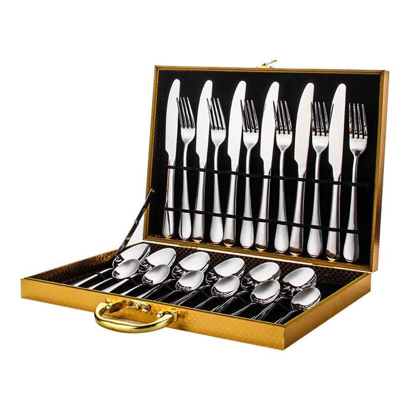 High-end tableware 24 piece set Cool Matching flatware - Velora