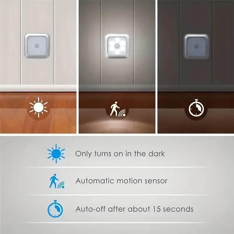 6 Pcs Induction Cabinet Night Light Motion Sensor - Velora
