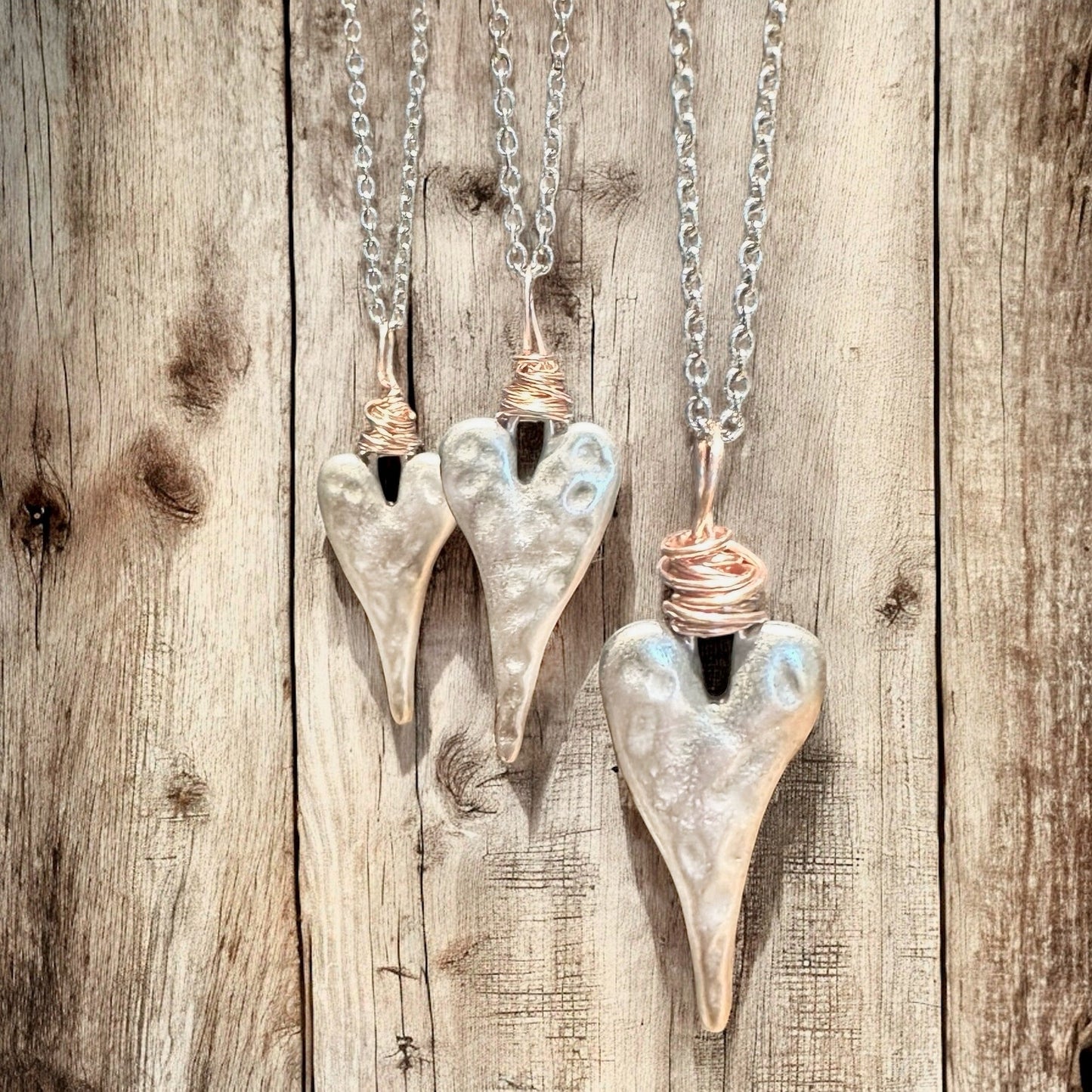 Wire Wrapped Heart Necklace - Velora