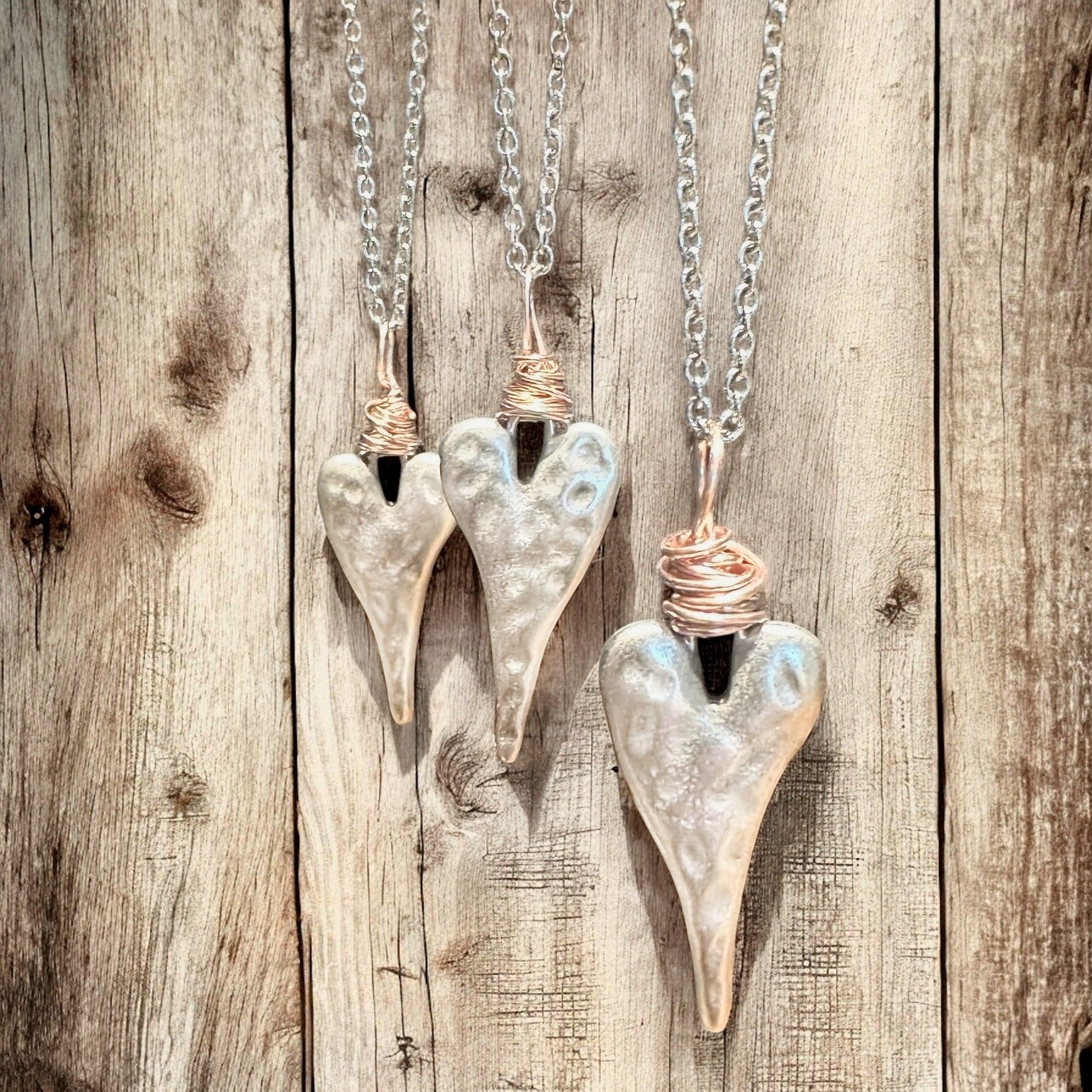 Wire Wrapped Heart Necklace - Velora