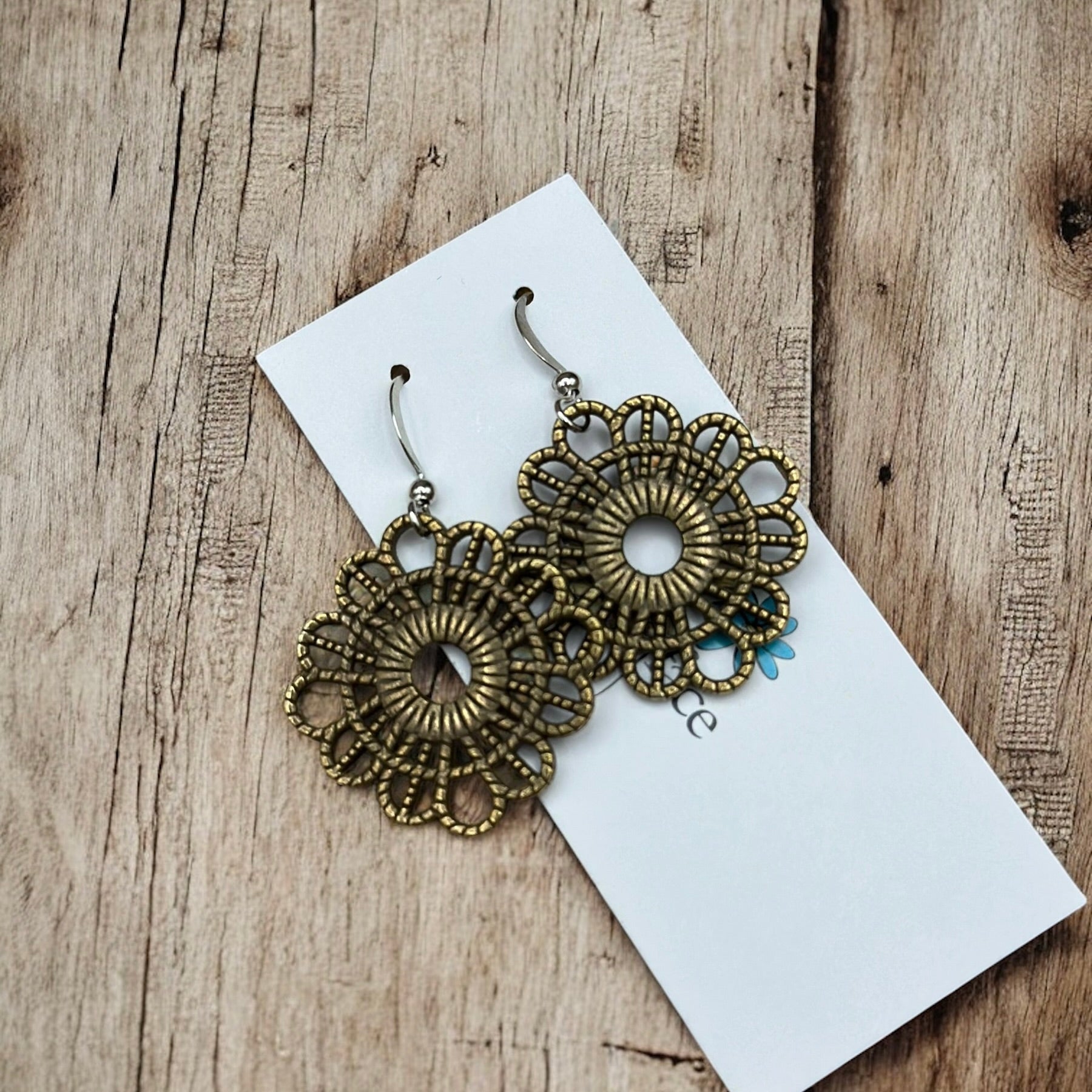 Lace Textured Earrings - Velora