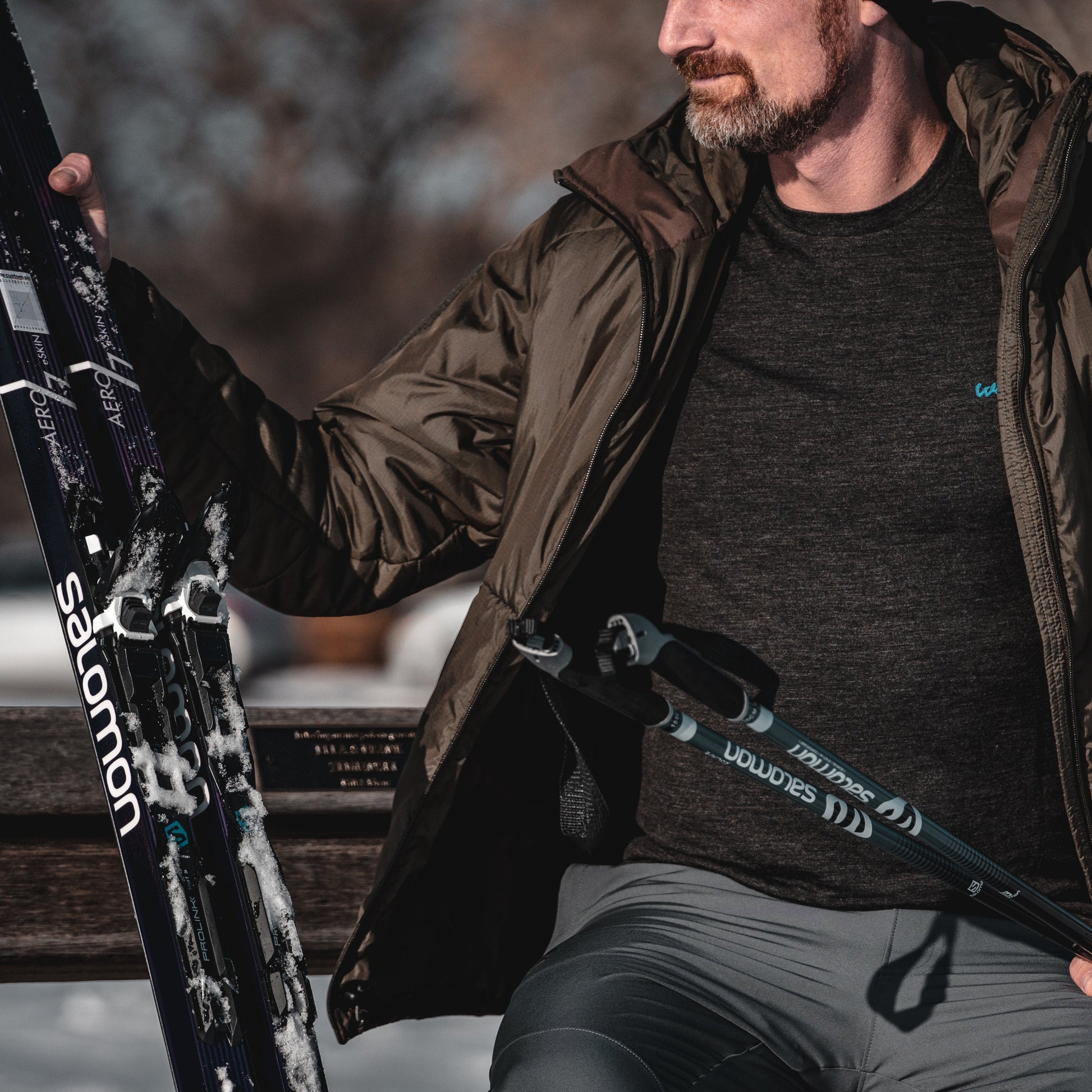 Men's 100% Merino Wool Long Sleeve Crew Neck Shirt 190 GSM Woolove Apparel