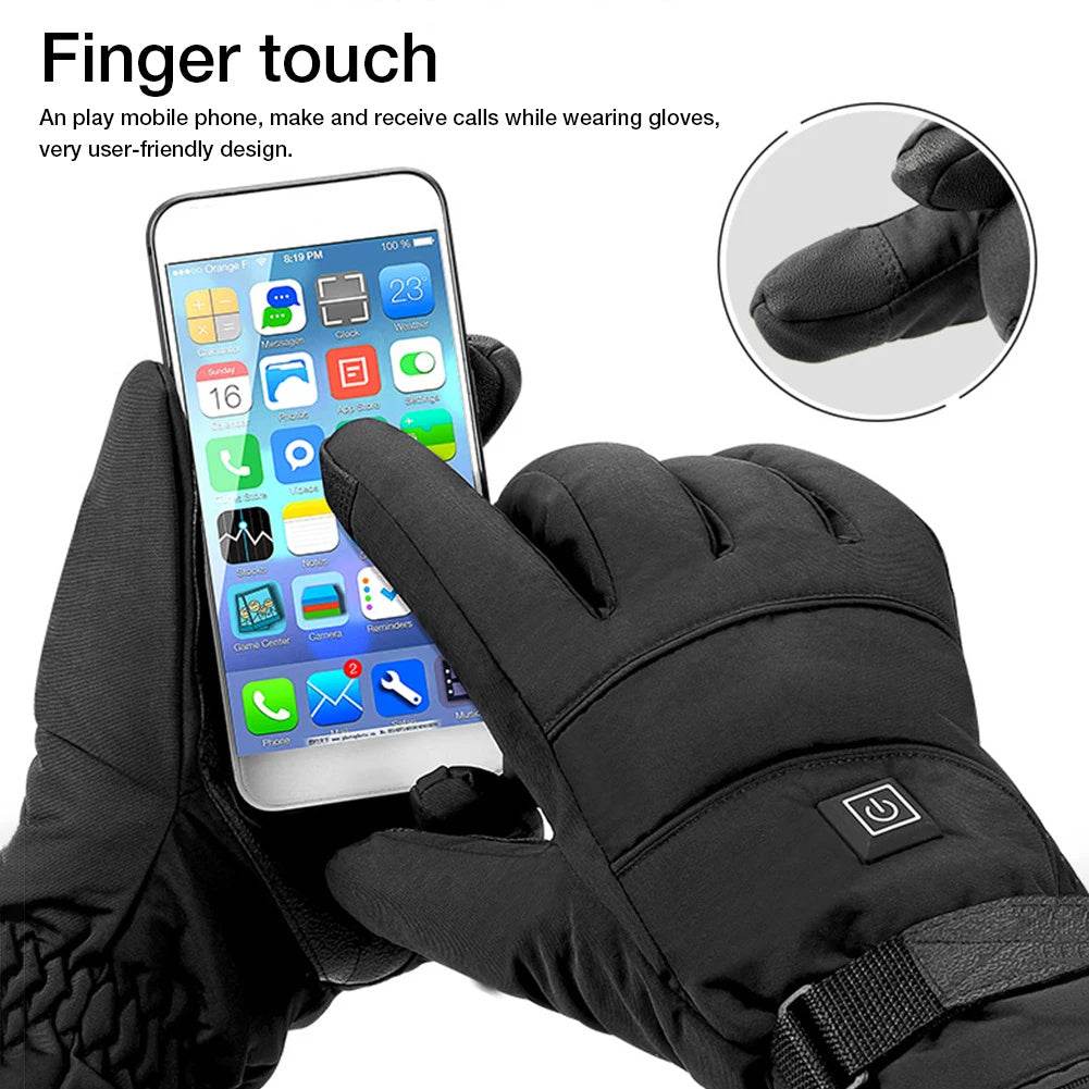 Winter Electric Heated Gloves Motorcycle Touch Screen Gloves - Velora