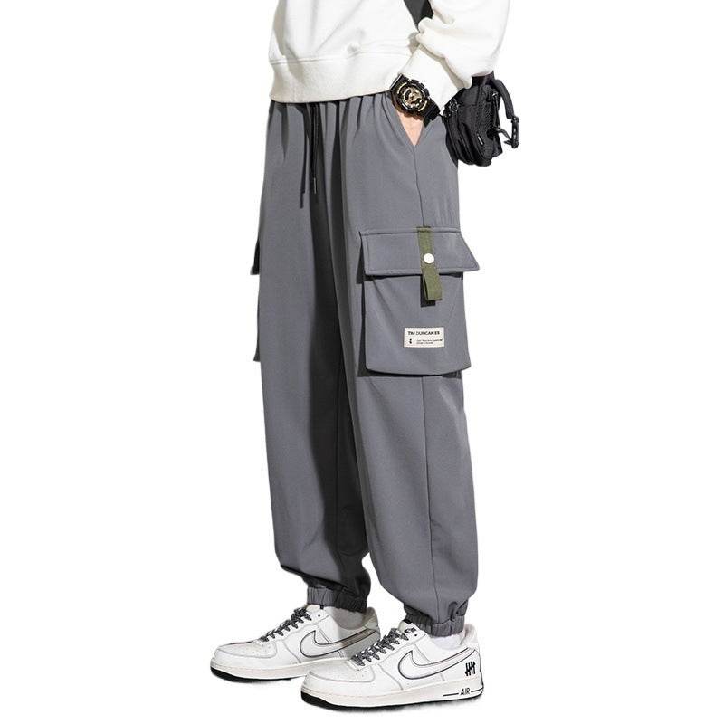Plus Size Men's Workwear Bag Fall Loose Tappered Cargo Pant trouser