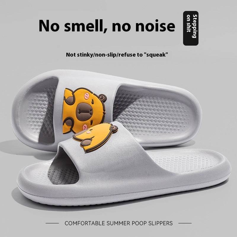 Cute Cartoon Dog Slippers Non-slip Floor Bathroom Slipper Summer Women's House Shoes - Velora
