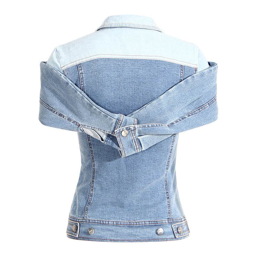 Sweet Cool Bandage Dress Shirt Slimming Denim jeans Shirt women - Velora