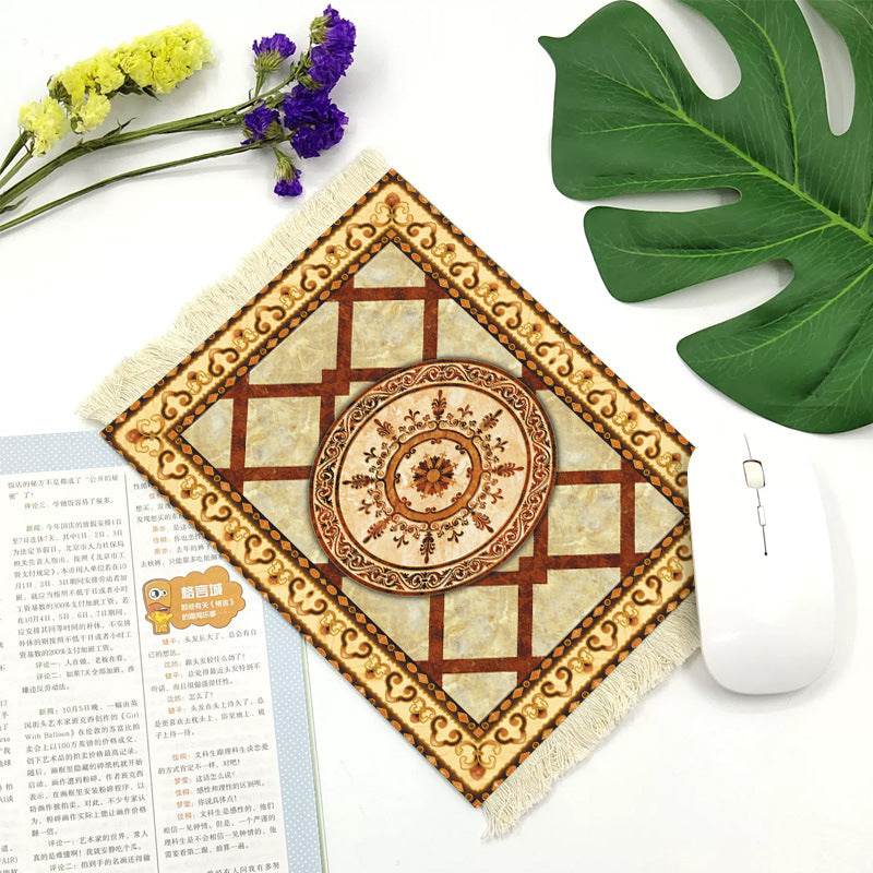 Office mouse pad, Suede fringe mouse pad Hot rubber Bohemian style - Velora