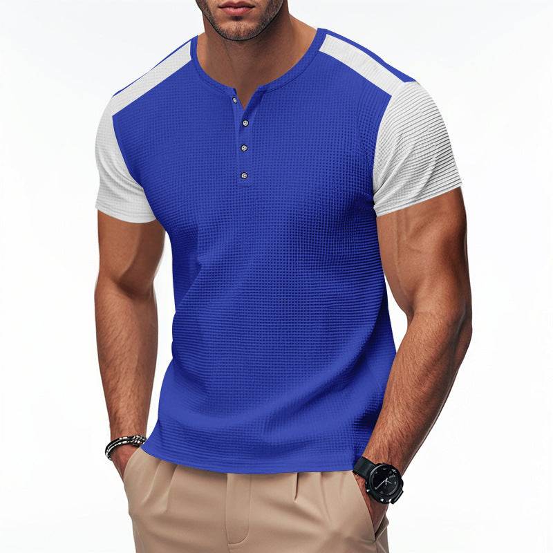 Plus Size Men's Color Block T-shirt - Velora