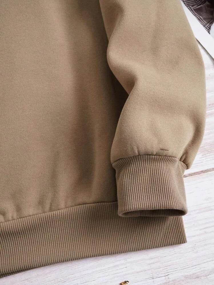 Women Figures Pattern Warm Lined Sweatshirt - Velora