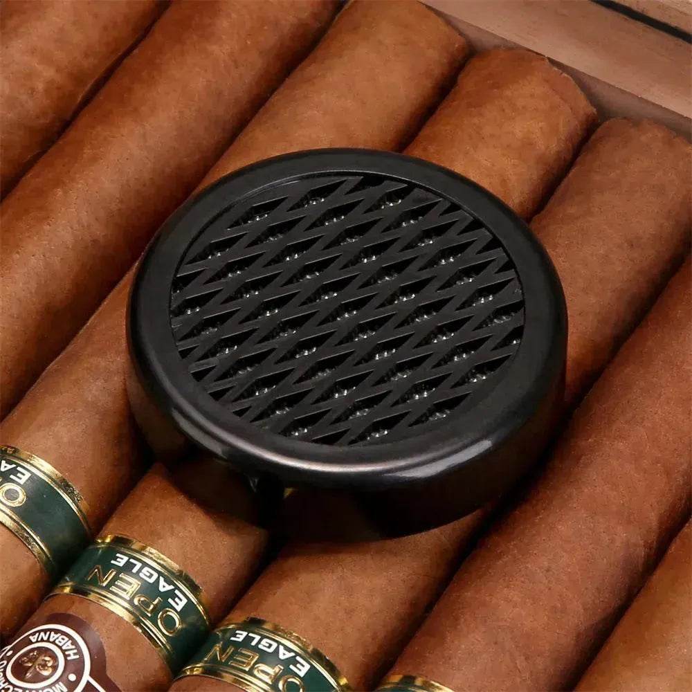 Portable Cedar Wood Humidifying Moisturizing Cigar Box Humidor Case - Velora