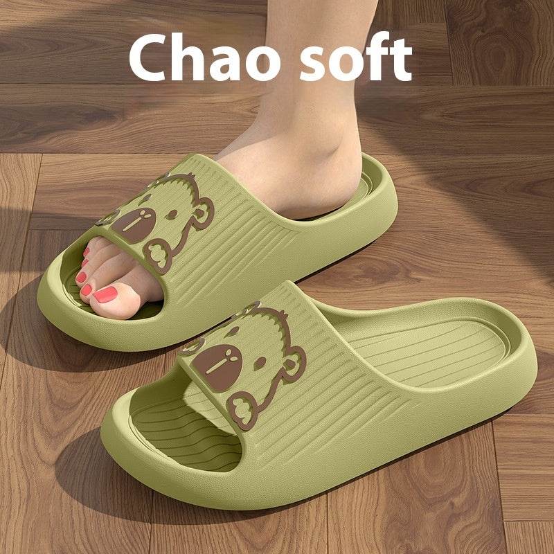 Cute Cartoon Dog Slippers Non-slip Floor Bathroom Slipper Summer Women's House Shoes - Velora