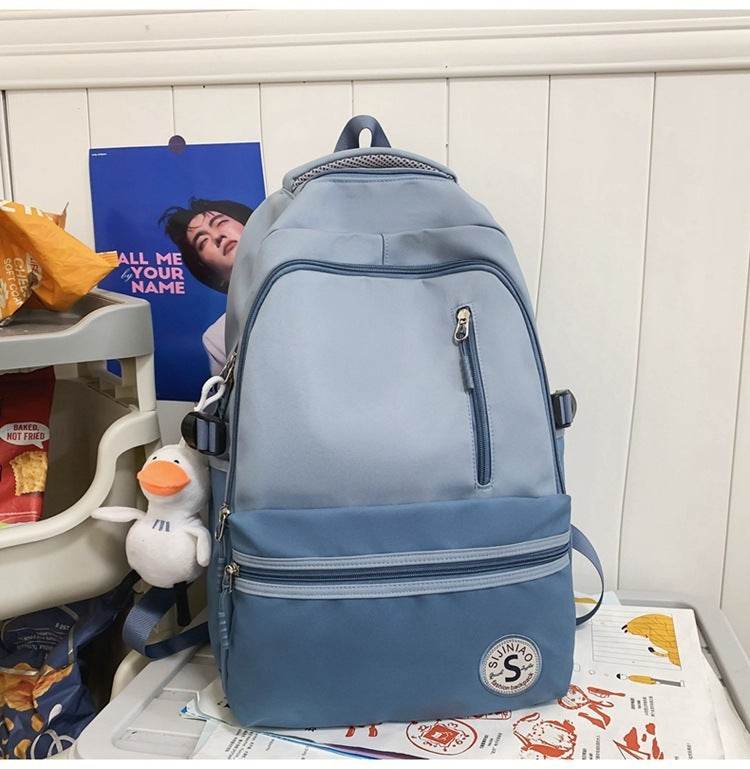 Retro Contrast Color Casual Backpack For Women - Velora