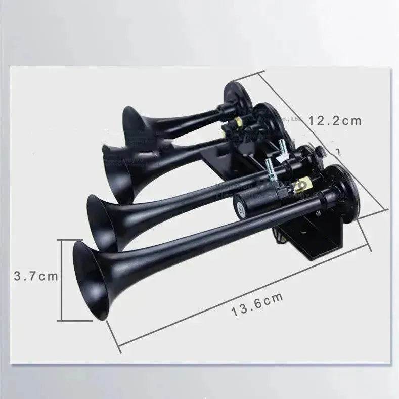 Four-pipe Modified Air-controlled Truck Train Horn Loud Air Pressured Horn - Velora
