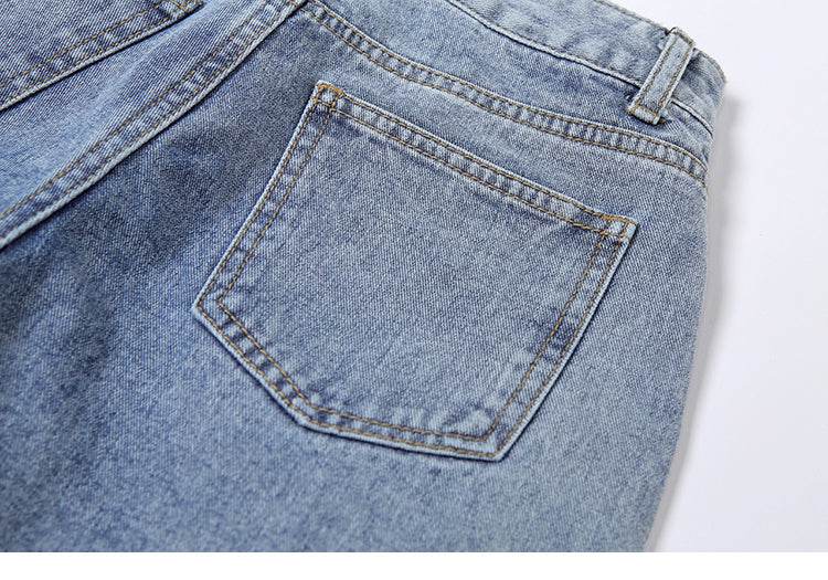 Women Street style Ripped Denim Jeans Pant Low rise - Velora