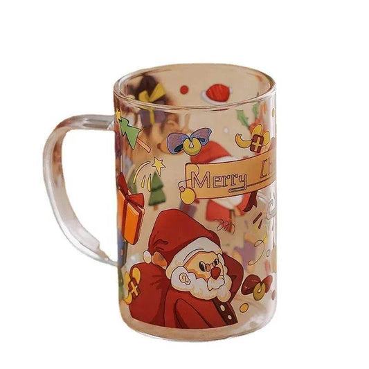 2024 Christmas Gift High Beauty Creative Cup Christmas Snowman Glass Cup High Temperature Resistant - Velora