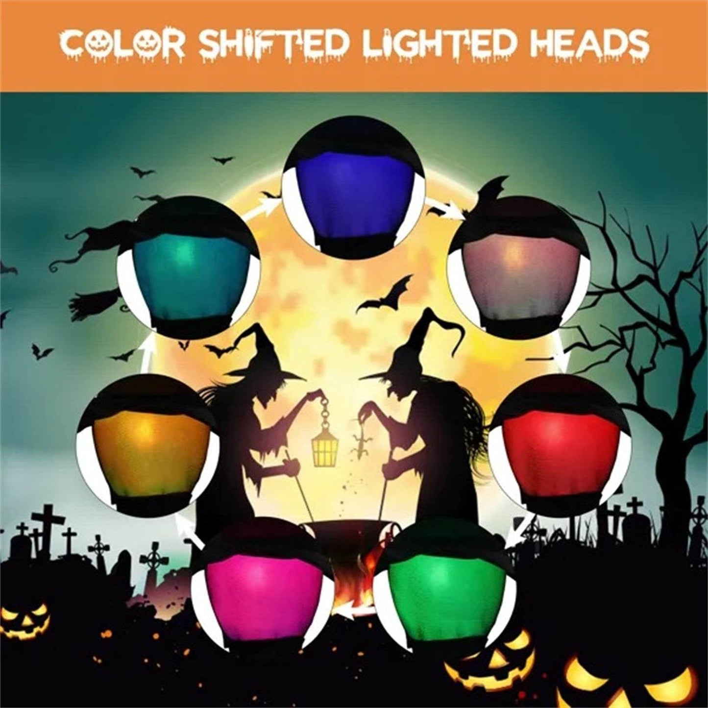 Halloween Black Witches With Change Colors - Velora