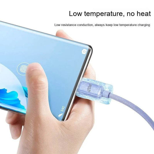120W Data Cable Type-C Mobile Phone Charging Cable - Velora