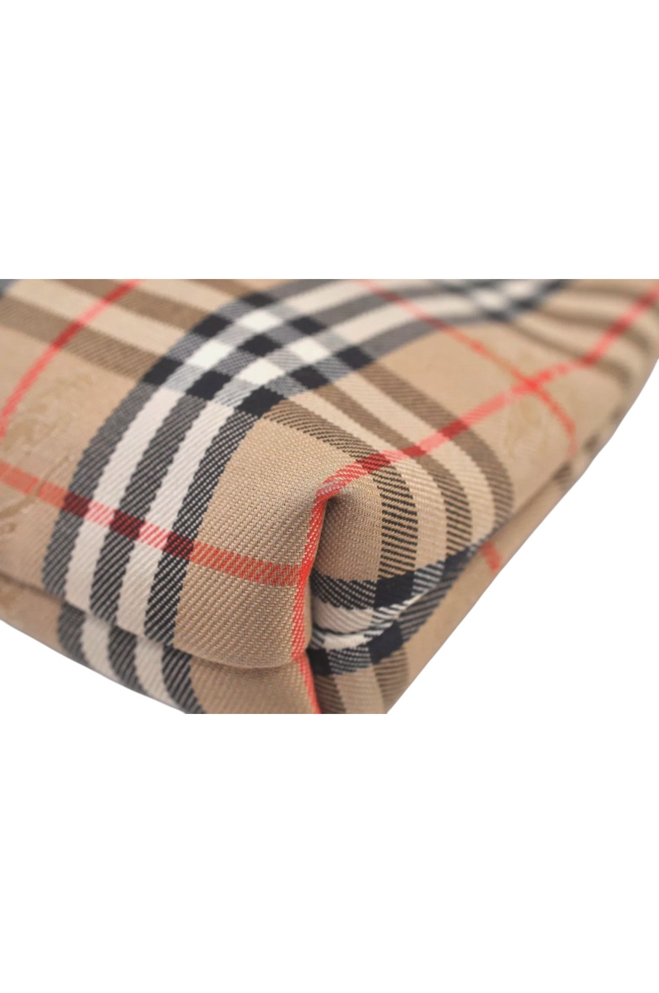 Authentic Burberrys Nova Check Clutch Hand Bag Patter Canvas Leather Beige 5510L - Velora