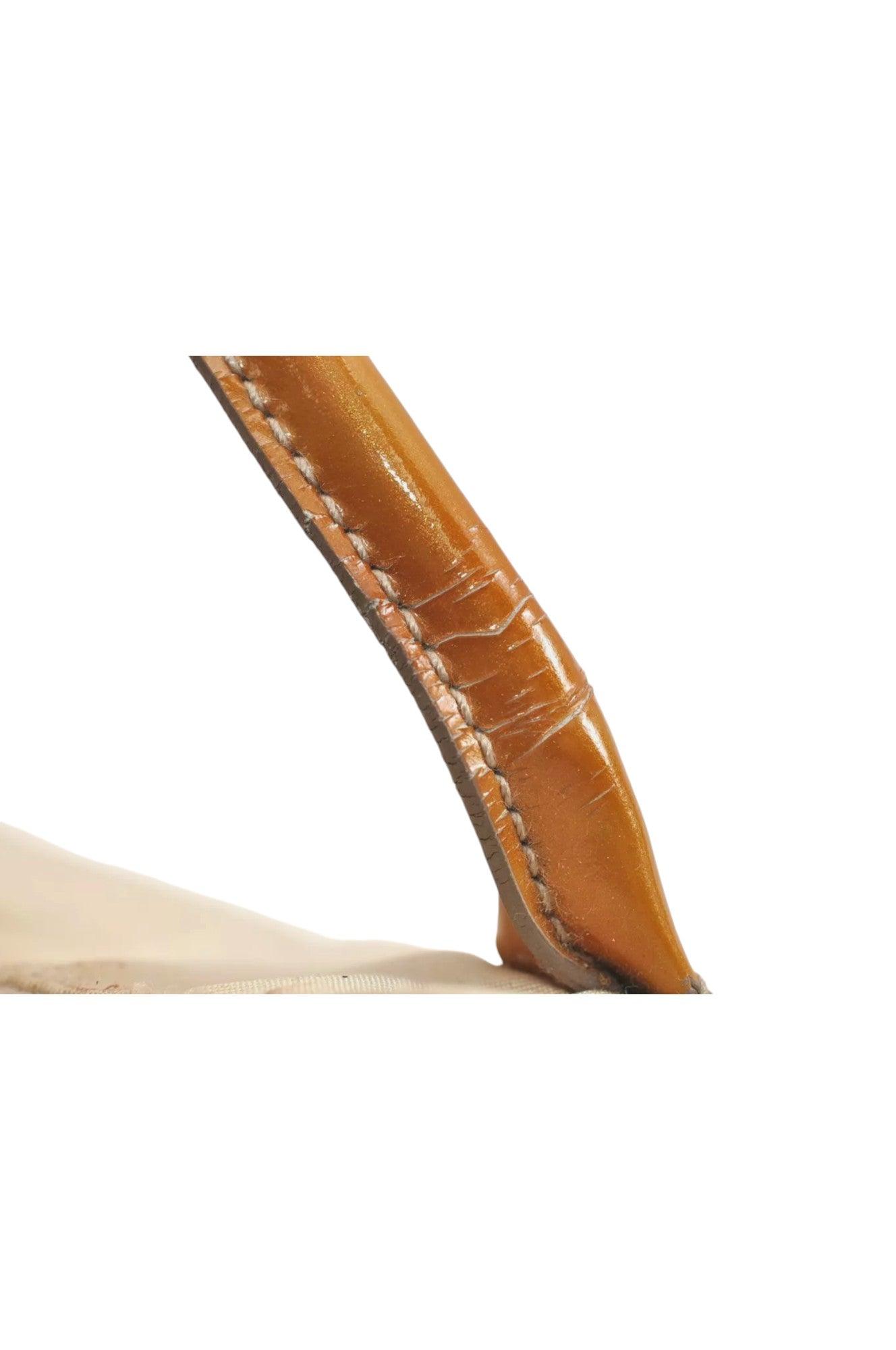 PRADA Nylon Tessuto Enamel Shoulder Hand Bag Purse Cream White 9257K - Velora