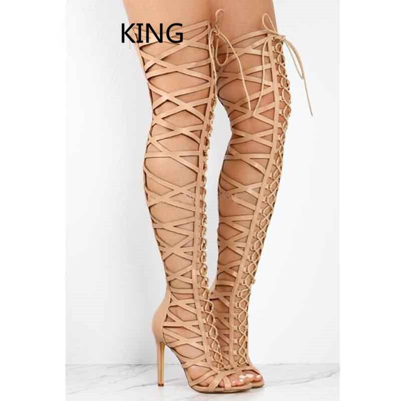 8 Thigh High Gladiators - Velora Luxury Fashion
