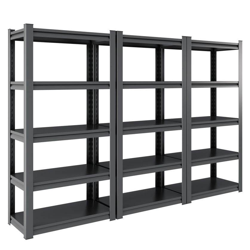 Tier Metal Shelves For Storage Garage Shelving 2000LBS Heavy Duty Storage Shelves Adjustable Garage Shelf Industrial Shelving Unit Storage Utility Rack,Black - Velora