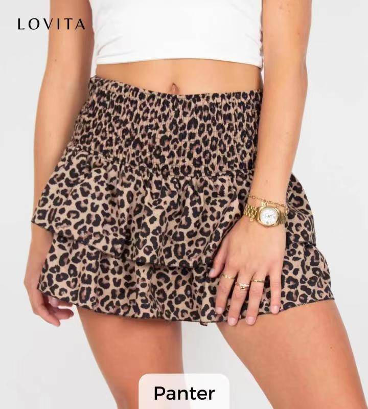 Leisure Versatile Lotus Leaf Women's Mini layered Skirt - Velora