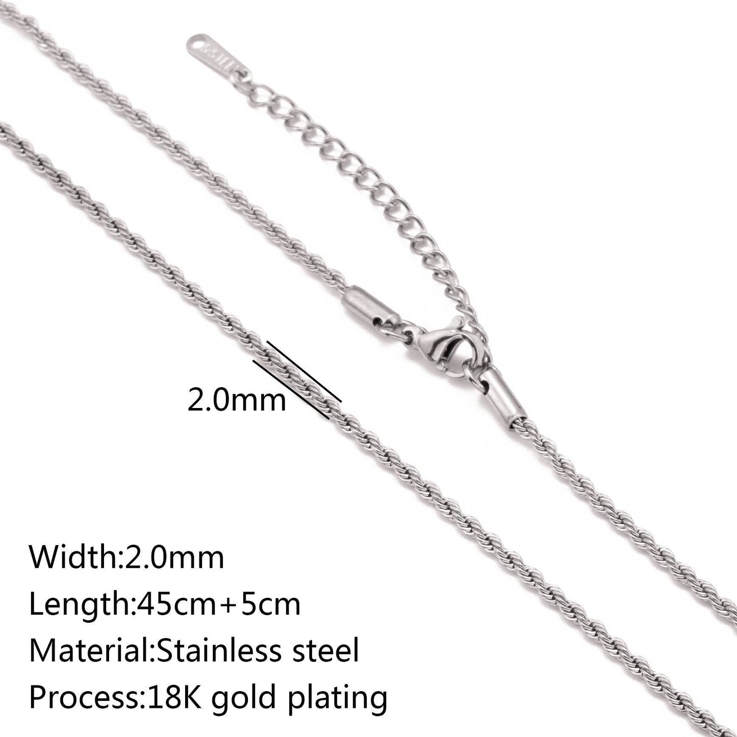 Stainless Steel Vacuum Vapor Plating 18K Gold Color Protection Lip Chain Necklace - Velora