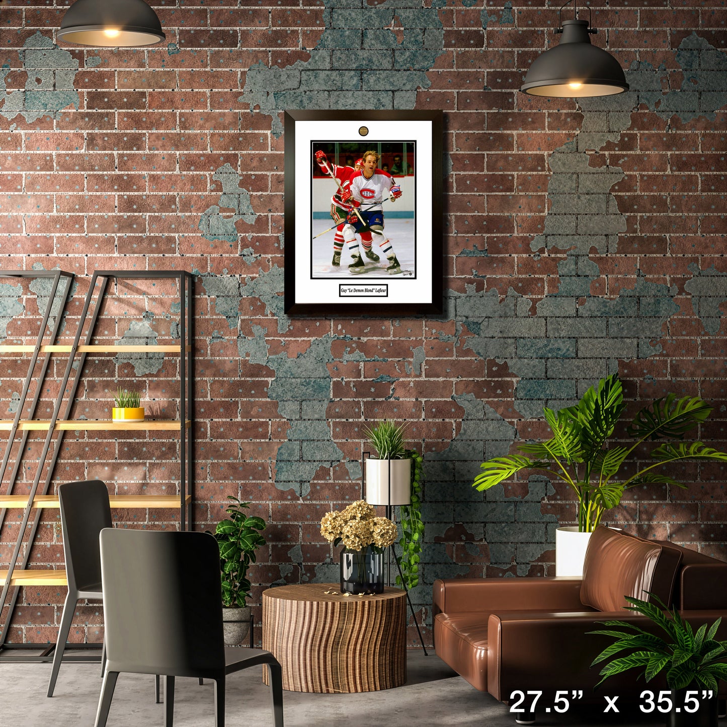 Guy Lafleur Framed Photo with Alumni Coin