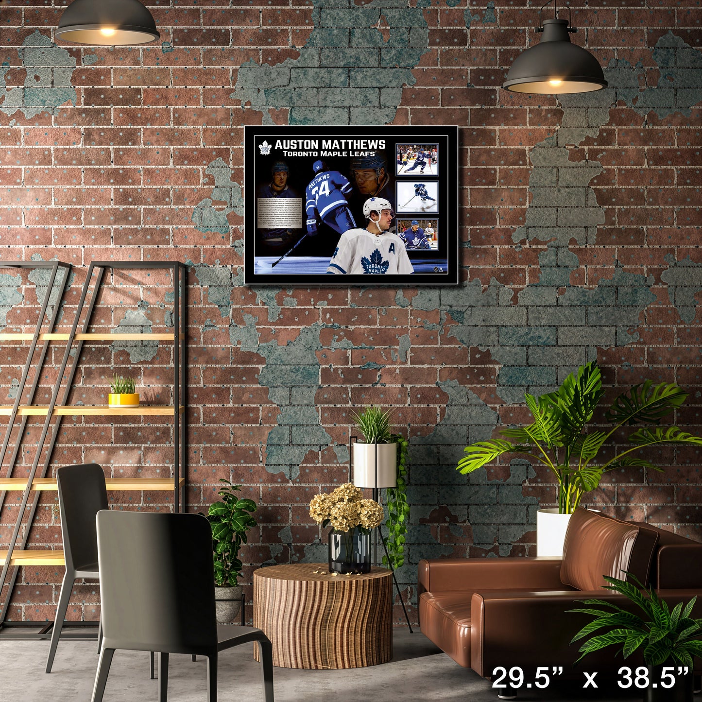 Auston Matthews Toronto Maple Leafs Framed Collage with PhotoGlass