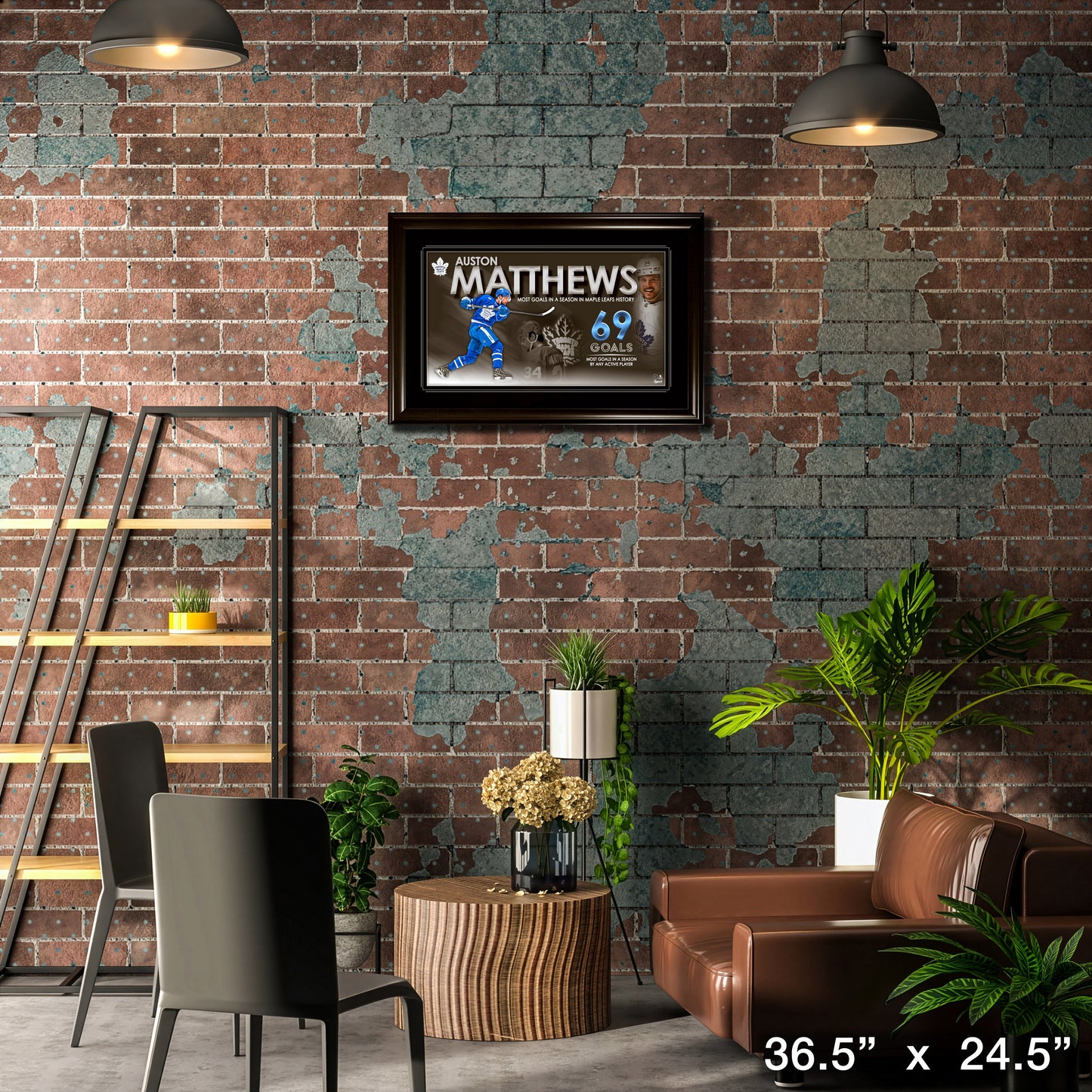 Auston Matthews 69 Goal Collage Framed Toronto Maple Leafs