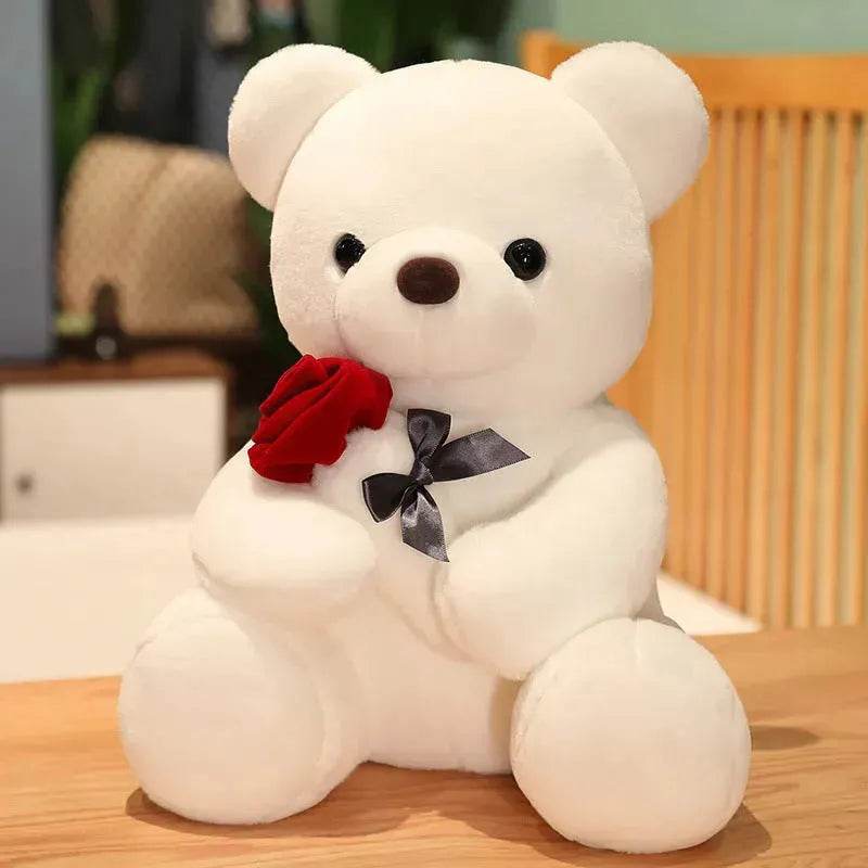 New Lovely Hug Roses Teddy Bear Stuffed Soft Animal Dolls Nice Birthday Gift Girlfriend Valentine's Day - Velora