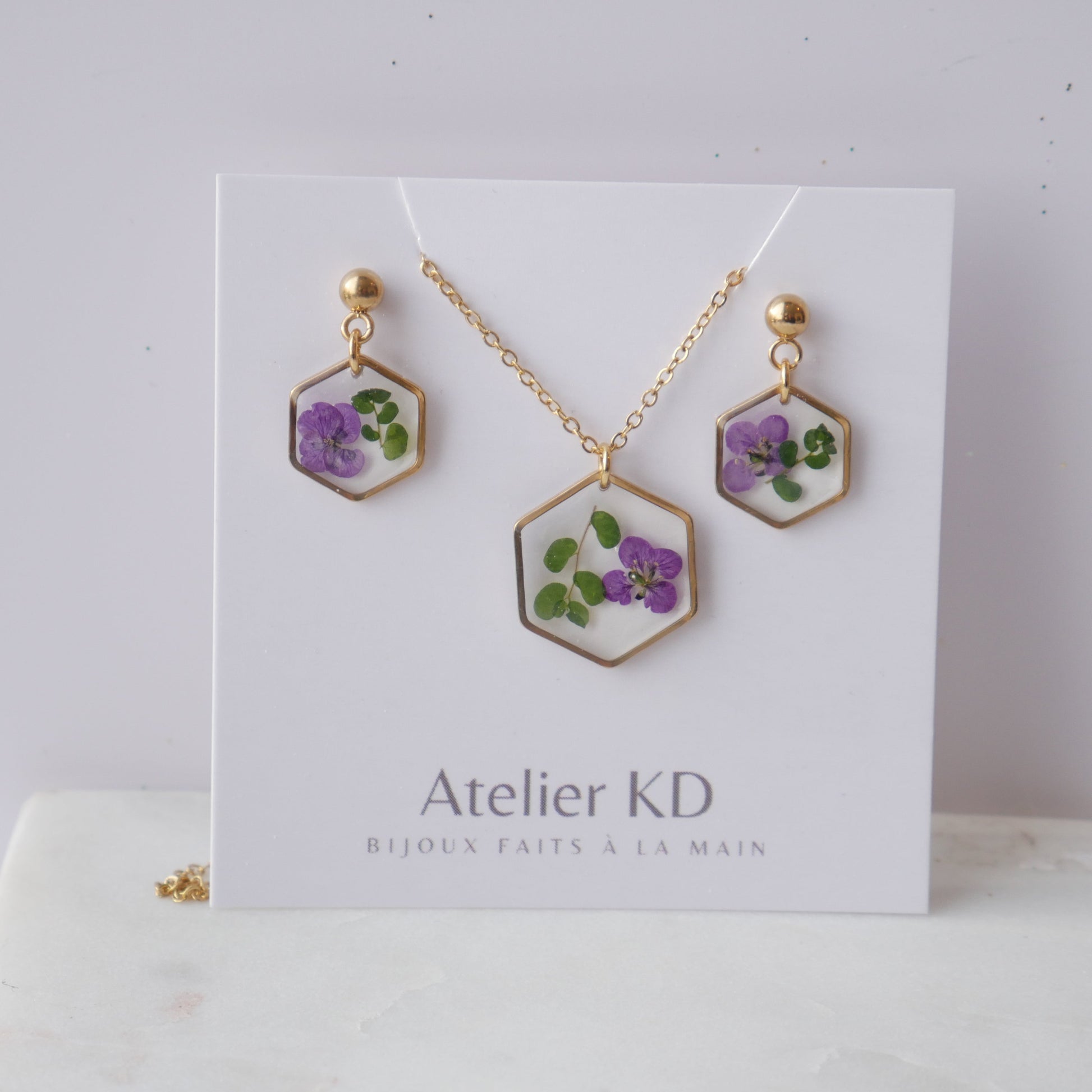 Parure Chloé avec Allyssum - Hexa - Velora