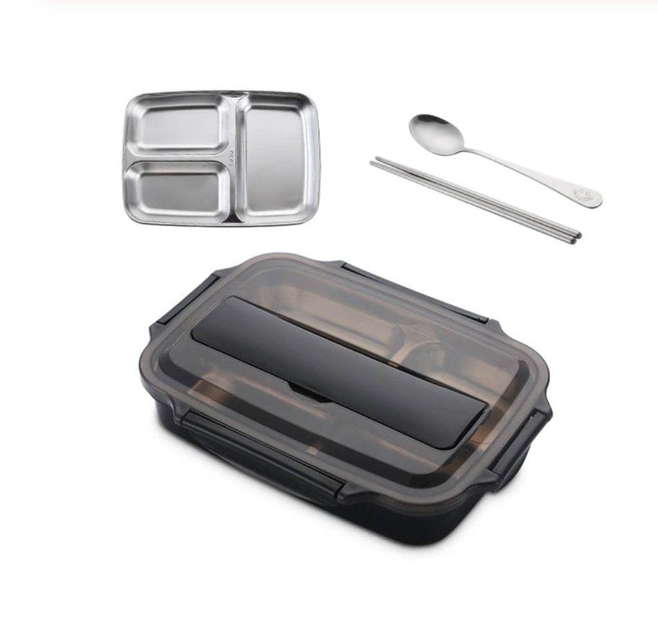 Stainless Steel Insulated Kids Bento Lunch Box with Cutlery - Velora