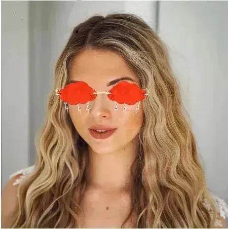 Fashion Trend Cloud Chain Polarized Sunglasses for Women - Velora