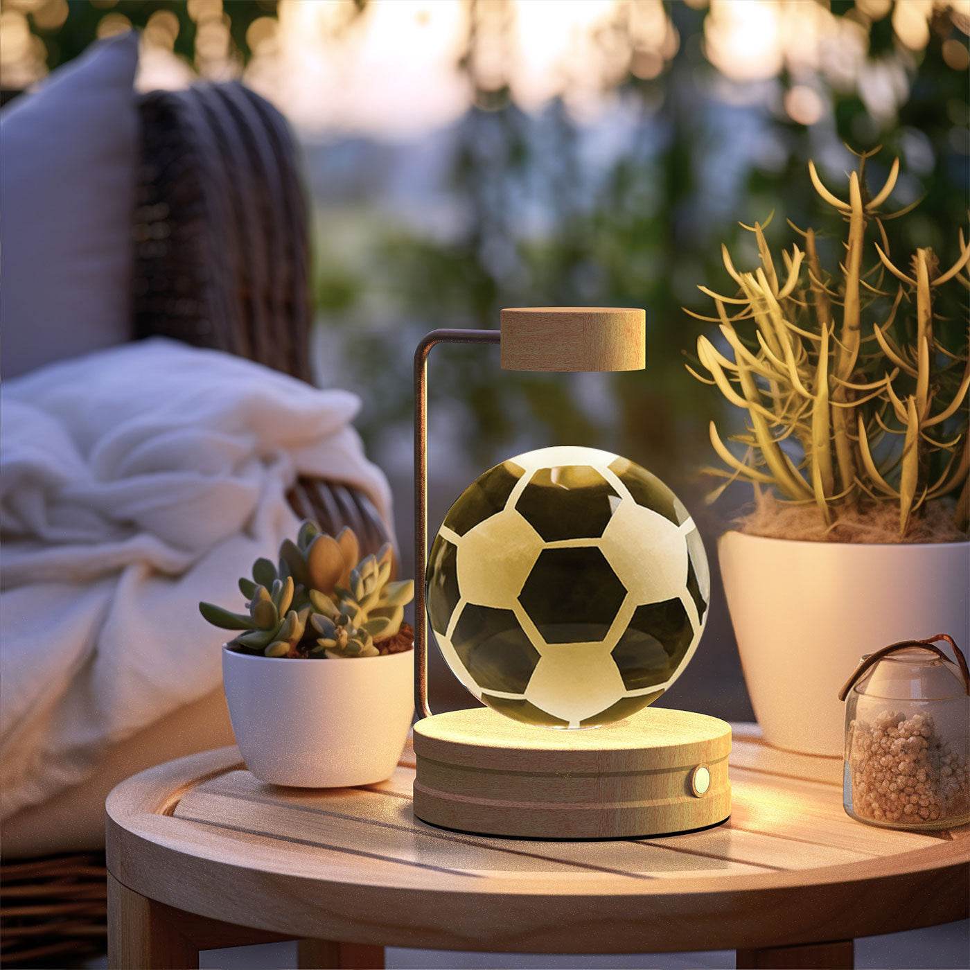 Crystal Ball Cosmic Dinosaur Indoor Night Light USB Power Warm Bedside Light Birthday Gift Night Lamp - Velora