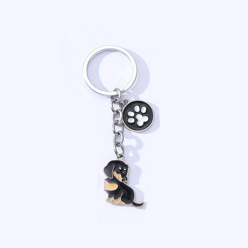 American Style Pet Dog Wax Metal Keychains - Velora