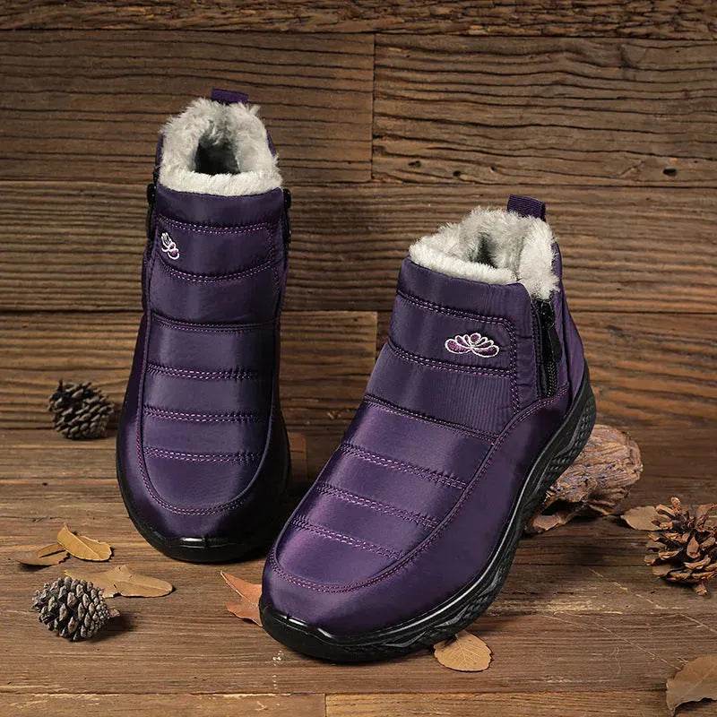 Winter Women's Cotton-padded Thick fleece lined Ankle Snow Boots - Velora