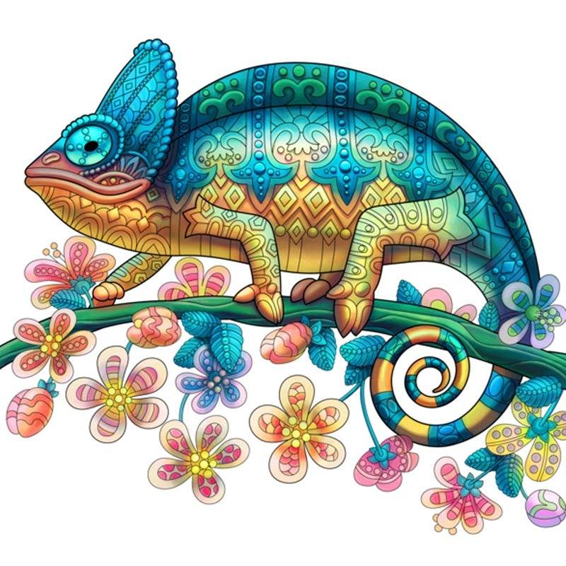 Each Piece Is Animal Shaped Christmas Gift Colorful Elephant Turtle Wooden Jigsaw Puzzles - Velora