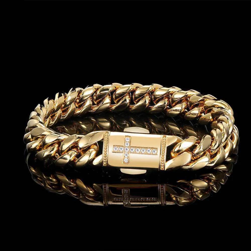 Stainless Steel Cuban Link Chain Personality Bracelet - Velora