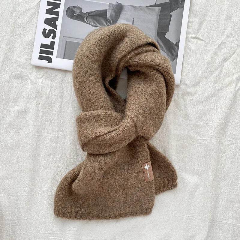 Women's Sweet Version Fleece Solid Scarf Autumn And Winter - Velora
