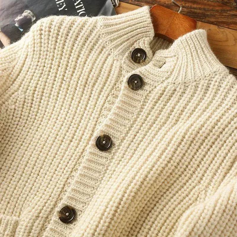 New Casual Winter Woolen Knitwear Cardigan Sweater For Men - Velora